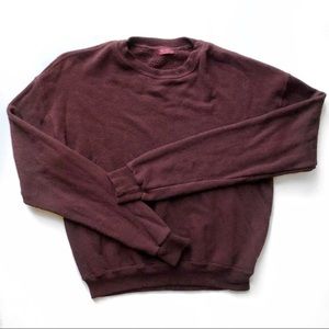 Brandy Melville John Galt maroon pullover sweater